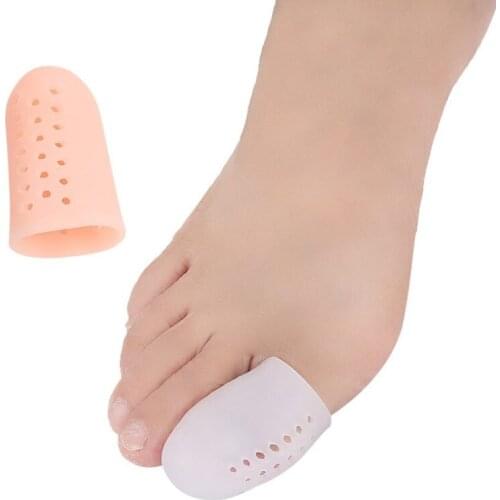 2pcs/set Finger Toe Protector Silicone Gel Cover Cap Pain Relief Preventing Blisters Corns Nail Tools Foot Care Toe Separators