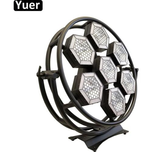 7 Halo Hexa LED SMD RGB 3in1 Pixel Blight COB Flood Light TV Studio Station Dj Disco Stage Back Ground Light Sound Party Lights