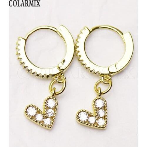 8 Pairs Fashion Zirconia V shape earrings Zircon Victory drop earrings fashion jewelry earrings women earrings 8269