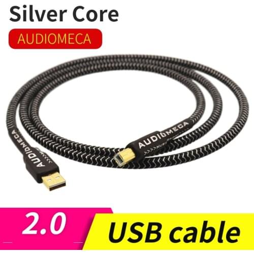 Audiomeca hifi silver plated DAC decoder USB 2.0 sound card data cable audio cable