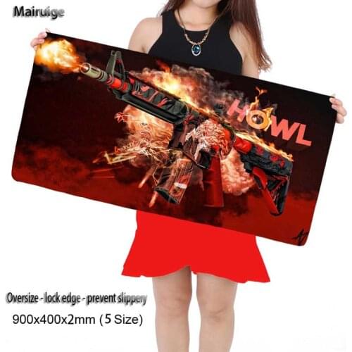 Mairuige Counter Strike Large 900*400mm Speed Locking Edge Keyboards Mat Rubber Gaming Gun Mousepad Desk Mat for Cs Go DOTA2