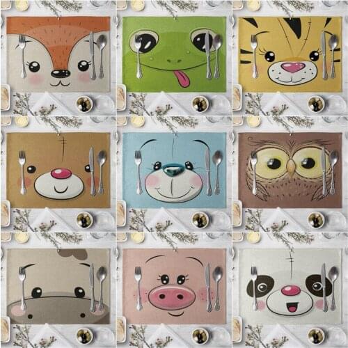 Cartoon animal panda frog table decoration accessories table runner tablecloth table mat kitchen accessories placemat tablecloth