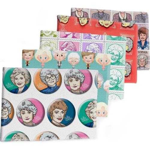 Design The Golden Girls' House Polyester Cotton Fabric Printed Twill Fabrics Sheet Sewing Materials 50*145cm