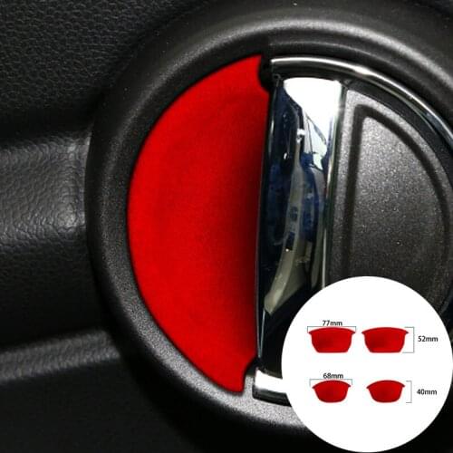 For BMW MINI F55 F54 F60 2014-2020 Alcantara Suede Wrap Car Door Bowl Decals Handles Panel Trim Stickers Cove Internal Styling