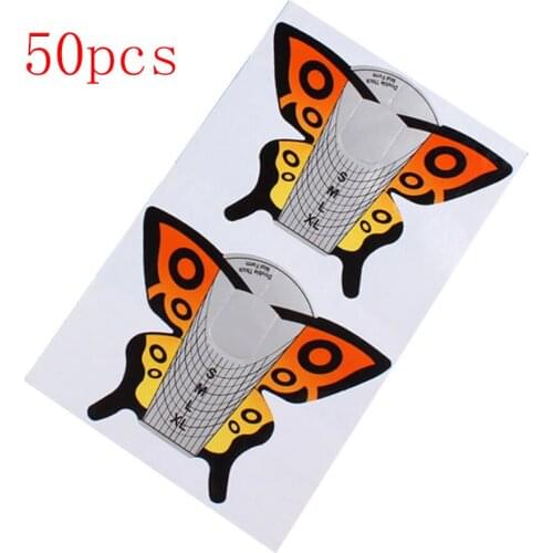 Nail Form Yellow Butterfly Gel Nail Art Tip Extension Guide Tools for Salon Nails Care Tool