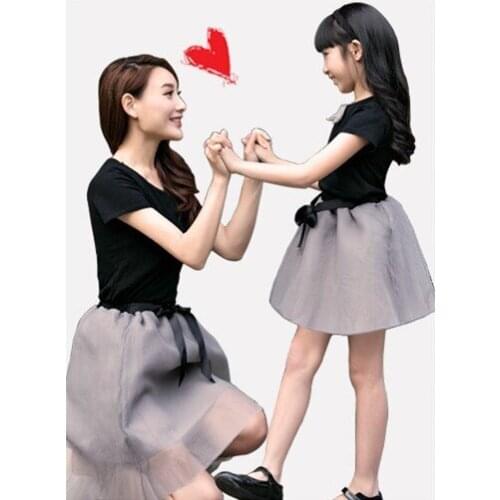 Girls Set Summer Fashion Baby Girl Clothes Sets Shirt Tops+ Skirt Suit Family Matching Outfits Mother Daughter Clothing