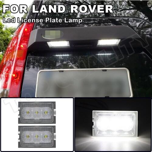2Pcs Xenon White Car LED License Plate Light For Land Rover Discovery 3 4 Freelander 2 Rang Rover Sport L320 Auto Number Lamps