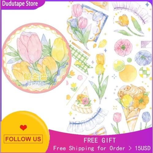 Landscaping Book Washi Tape Stickers Journals Lace Tulips