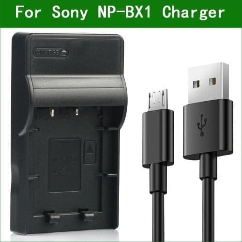 LANFULANG NP-BX1 NP BX1 Ultra Slim Micro USB Charger for Sony DSC-RX100 III (RX100 M3) HDR-AS10 HDR-AS15 HDR-AS30V HDR-AS100V