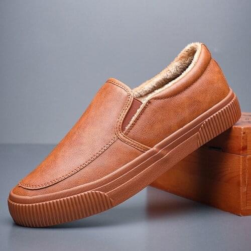 21311 Men Casual Shoes Italian Winter Warm Loafers Moccasins Breathable Slip on Black Driving Shoes Plus Size 38-44