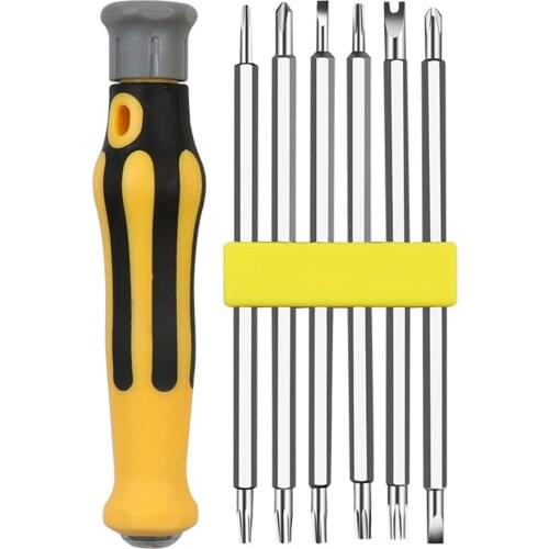 6-in-one Multifunctional Special-shaped Screwdriver Set Strong Magnetic Y-shaped U-shaped Plum Bit Kit