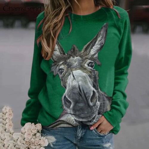 Oversized Giraffe Print Hoodie Women Autumn Casual Sweatshirts Pullovers Hoodies Fashion Streetwear Women Clothe Dropshipping