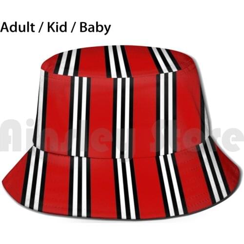 Stripes Bucket Hat Adult kid baby Beach Sun Hats United Man Utd Red Devils Devil Muold Trafford Soccer Football Club