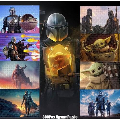 Disney Baby Yoda Mandalorian Puzzles 300 Pcs Star Series Wooden Personalized Customizable Puzzle Toys for Girls Boys adult Gifts