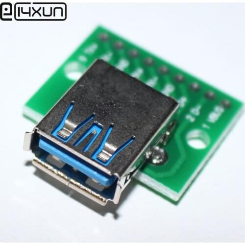 1pcs MICRO USB 3.0 Female Plug jack to DIP Adapter Connector 2.54mm Welded PCB Converter Pinboard for Cellphone Data Line