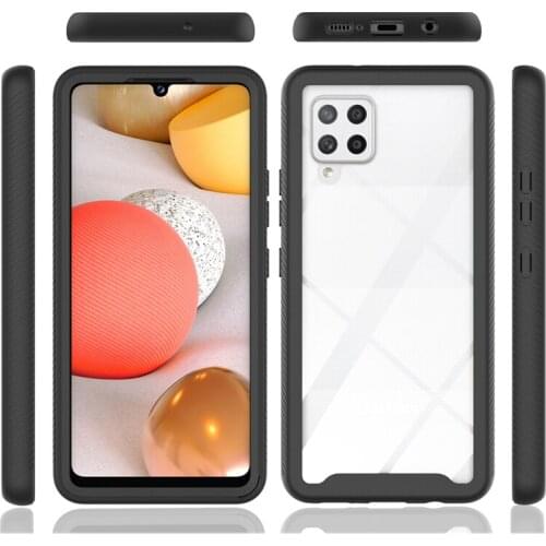 Shockproof 2 in 1 Casing for Samsung Galaxy A02S A12 A32 A42 A52 A72 5G Case Heavy Clear Armor Sturdy Protective Cover Shell