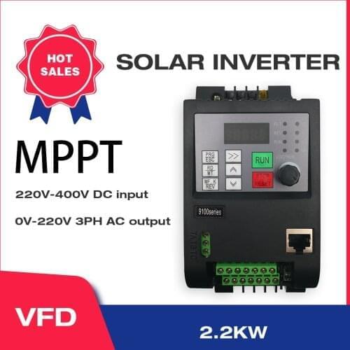 4KW VFD Solar Inverter 3HP Output 220V Water Pump Driver Speed Control