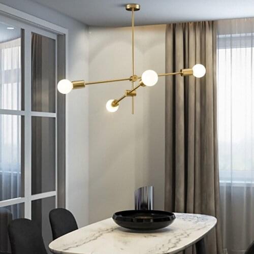 Living room lamp net red bedroom Nordic style lamps and lanterns modern minimalist light luxury creative magic bean chandelier