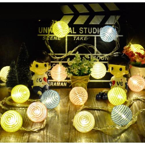 Tetherball LED string light christmas garden holiday children room outdoor lighting Wedding decoration fairy lights string