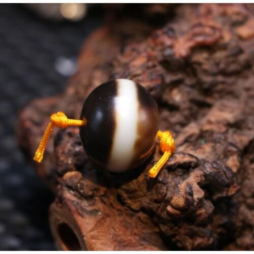 UPD0321B04 Energy Tibetan Old Agate Cinnabar Dots 1 Line Healer Medicine Abacus dZi Bead 15 LKbrother Top Quality