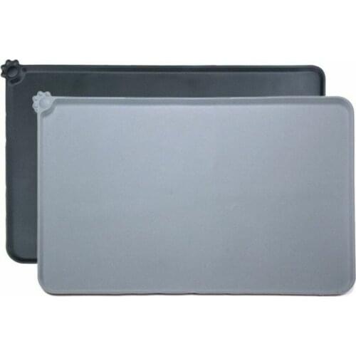 Waterproof Pet Mat For Dog Cat Solid Color Silicone Food Pad Bowl Drinking Gift