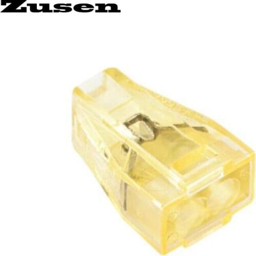 Zusen Clearance sale at a low price 20pcs Z102C transparent Universal Fast Wire Wiring Connector 2 Pin mini wire connector