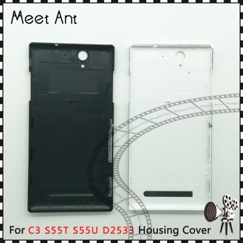 10pcs/lot high quality For Sony Xperia C3 S55T S55U D2533 Back Housing Battery Cover Door Rear Cover