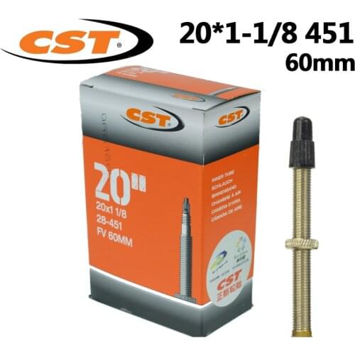 2pc CST 20" x 1 1/8 20 451 406 20" x1.35 1.0 Tubes Presta F/V 48mm 60mm Tube For 451 406 JAVA Minivelo BMX Folding Bike Parts