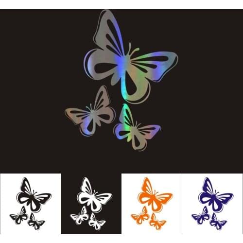 20*16cm Car Sticker and Decal 3D Butterfly Car Cartoon Vinyl Sticker Reflective Car Decal Wholesale Car Styling Accessories