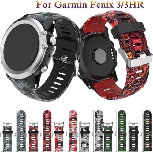 26mm smart Watch Strap for Garmin Fenix 3 Replacement WatchBands Outdoor Sport Silicone Watchband for Garmin Fenix3 HR/ Fenix 5X