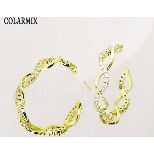 3 Pairs Hoop earrings Round earrings golden Spiral Hoop earrings earrings for women Gold Round Hoop earrings 8338