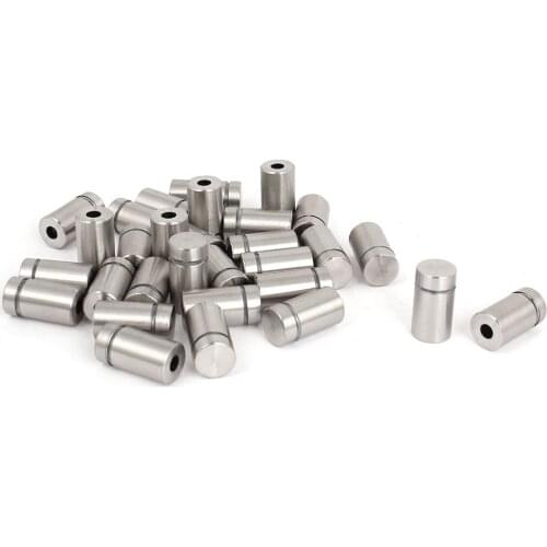 30 Pieces 12 X 22Mm Advertisement Fixing Screws Stainless Steel Spacer Glass Holder Sign Mounting Standoff Pin Nail Fasteners