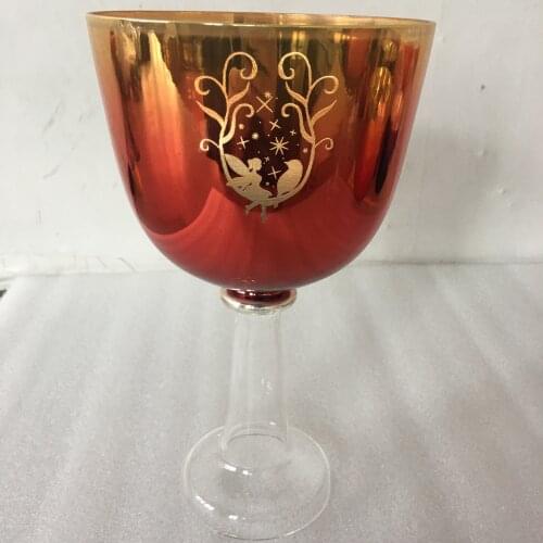 4th octave D note sacral chakra perfect pitch 1 pcs chalice hollow style with clear handle 432Hz with engraving