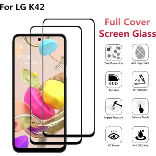 9D New Screen Glass For LG K42 K52 Q52 Screen Protector Full Cover Tempered Glass Mirror Film For LG Q92 K92 K62 glass Film