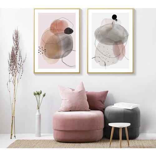 Abstract Trendy Colorful Circles Wall Art for Living Room Home Interior Decoration Canvas Painting Poster and Print Pictures