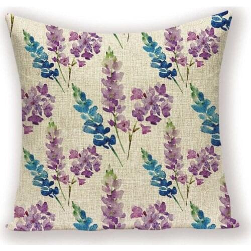 Lavender Cover Cushion Grass Plant Cover Sofa Pillow Spring Pillows Covers Toss Tropical Throw Pillow Case Home Cushions Covers