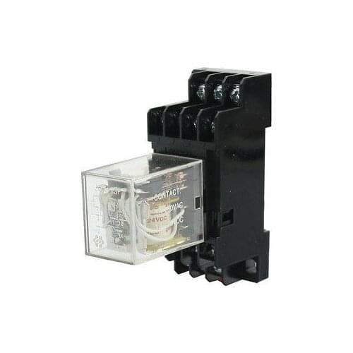 DC 24V Coil 4PDT 14Terminal Motor Control Electromagnetic Power Relay Free Shipping