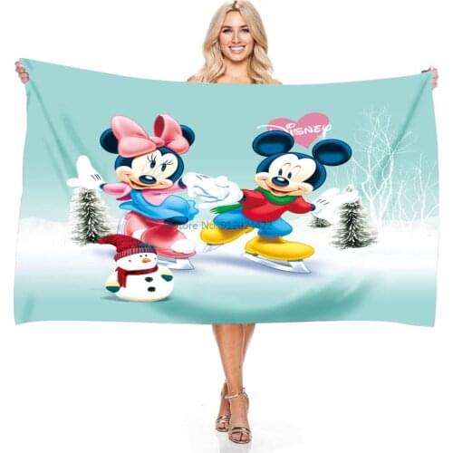 Disney Mickey Mouse Beach Towel Microfiber Swimming Towel Camping Towel Gym Fitness Sports Towel Travel Bath Towels Bathroom