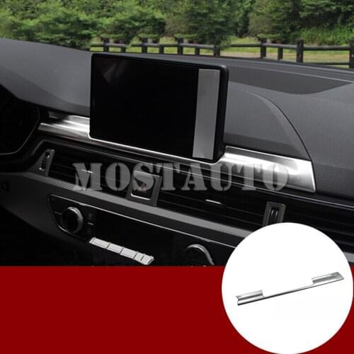 For Audi A4 S4 Interior Center Console GPS Navigation Frame Cover Trim 2016-2020 1pcs Car Accessories Interior Car Decor