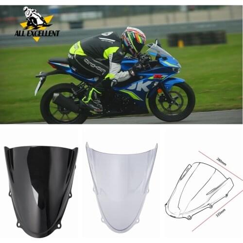 For Suzuki GSX-R125 GSXR125 2017-2018 ABS Windshield WindScreen Double Bubble Smoke