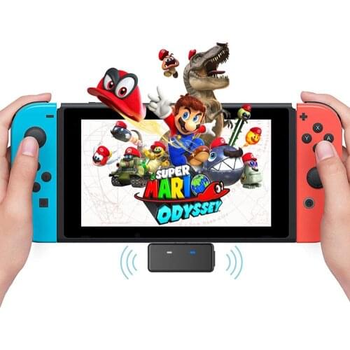 Double Link Wireless Adapter Bluetooth 5.0 aptX Low Latency USB Type C Audio Transmitter For Nintendo Switch PC Gaming Headphone