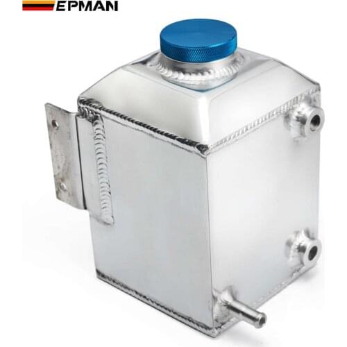 EPMAN Baffled Aluminum Oil Catch Can Resevoir Tank Kit Oil Tank Fuel Surge Tank Car Accessories 1L EPYXFST015