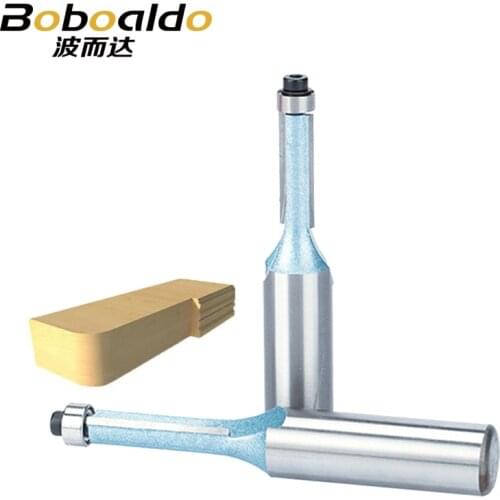 1pc 1/2" Shank Flush Trim Router Bits For Wood Trimming Cutters With Bearing Woodworking Industrial Grade Milling Cutter