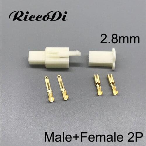 Quality 2.8mm Mini electrical wire Connector Kits 2Way Motorbike Motorcycle Car Auto connector