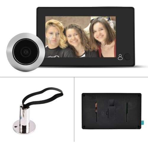 4.3 Inch TFT LCD Door Peephole Viewer 2MP HD Camera Doorbell Security Camera Monitor 110 Degree Wide Angle Lens Support FIFO