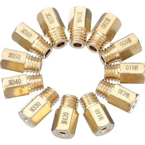 12pcs/set Motorcycle Scooter Carburetor Main Jets Kit Mikuni VM TM TMX #330-#440 ATV Dirt Bike Parts Repair Tool