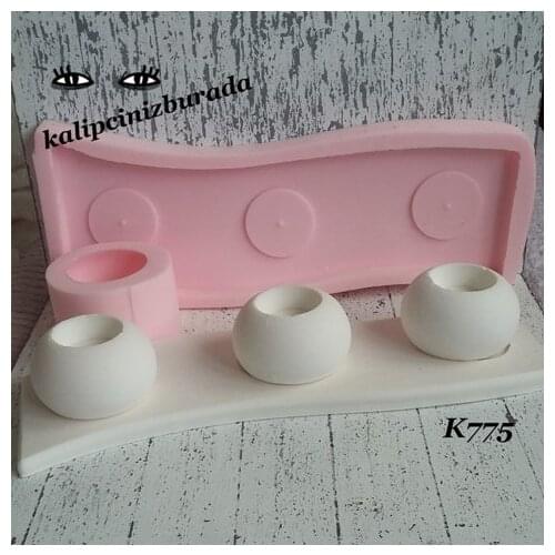 Round Candle Holder Silicone Mold