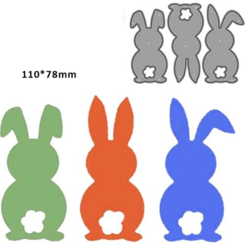 Easter Rabbit Decoration Metal Cutting Dies Scrapbook Paper Craft Knife Mould DIY Album Stamp Paper Card Embossing Tools
