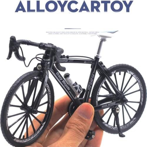 Mini 1:10 Alloy Bicycle Model Diecast Metal Finger Mountain bike Racing Toy Bend Road Simulation Collection Toys for children