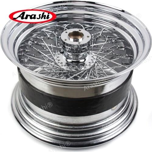 Arashi For HARLEY DAVIDSION Motorcycle Modification Chrome Rear Wheel Rim Wheel Rims Motorbike 80 Spoke 18''x 10.5